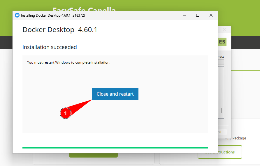 Docker Desktop restart required